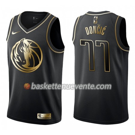 Maillot Basket Dallas Mavericks Luka Dončić Nike Noir Gold Edition Swingman - Homme